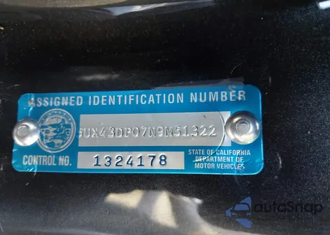 2022 BMW X3 Sdrive30I from USA, damaged, VIN 5UX43DP07N9M51322